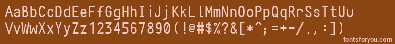 Police Crysrg ffy – polices roses sur fond brun
