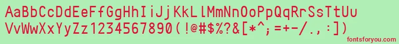 Шрифт Crysrg ffy – красные шрифты на зелёном фоне