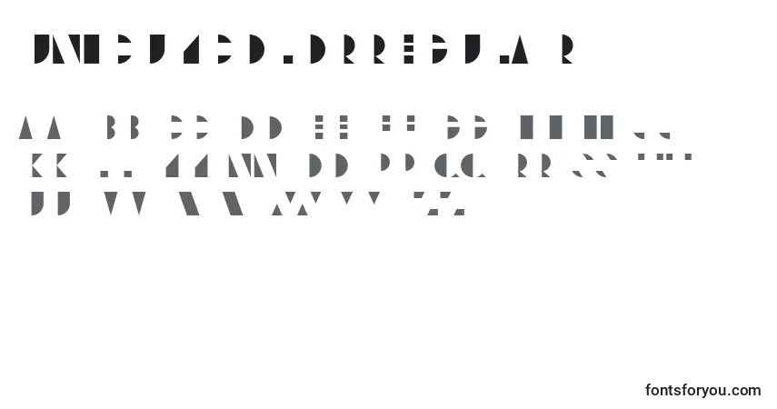 A fonte UnicumcolorRegular – alfabeto, números, caracteres especiais