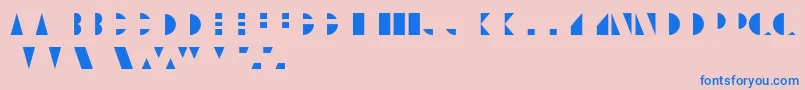 UnicumcolorRegular Font – Blue Fonts on Pink Background