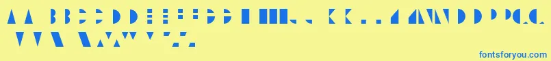 UnicumcolorRegular Font – Blue Fonts on Yellow Background