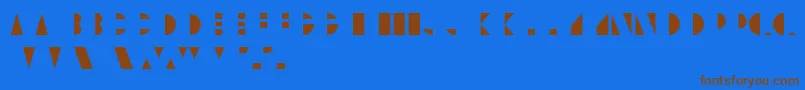 UnicumcolorRegular Font – Brown Fonts on Blue Background
