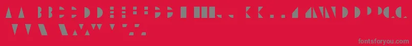 UnicumcolorRegular Font – Gray Fonts on Red Background