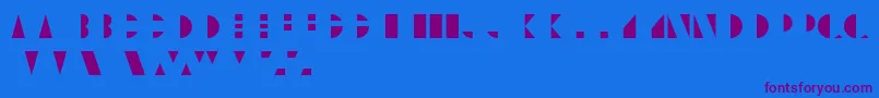UnicumcolorRegular-Schriftart – Violette Schriften auf blauem Hintergrund