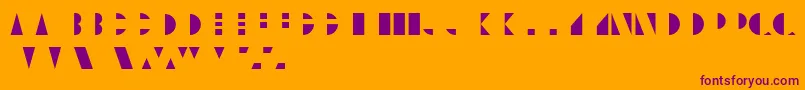 UnicumcolorRegular Font – Purple Fonts on Orange Background