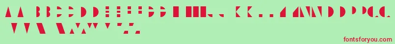 UnicumcolorRegular Font – Red Fonts on Green Background