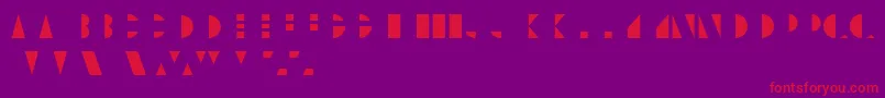 フォントUnicumcolorRegular – 紫の背景に赤い文字
