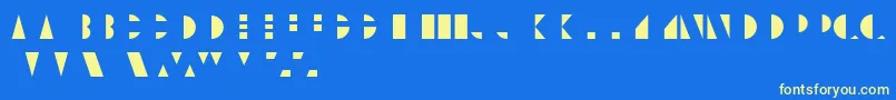 UnicumcolorRegular Font – Yellow Fonts on Blue Background