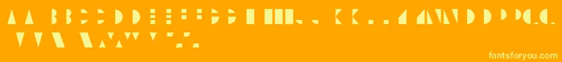 UnicumcolorRegular Font – Yellow Fonts on Orange Background