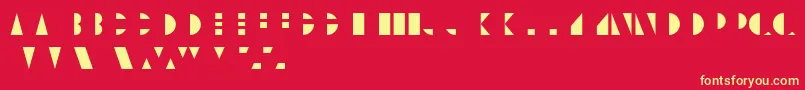 UnicumcolorRegular Font – Yellow Fonts on Red Background