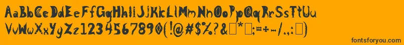 KnightNifty9-Schriftart – Schwarze Schriften auf orangefarbenem Hintergrund