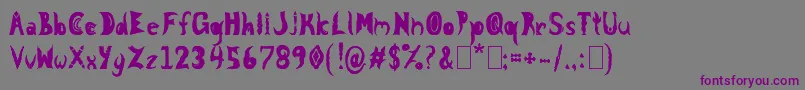 KnightNifty9-Schriftart – Violette Schriften auf grauem Hintergrund