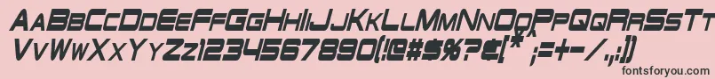 SchwarzeneggerCondensedItalic Font – Black Fonts on Pink Background