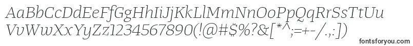 TangerserifwideulLightitalic Font – Fonts for Mac