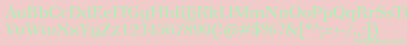 Tusardecotext Font – Green Fonts on Pink Background