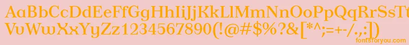 Tusardecotext Font – Orange Fonts on Pink Background