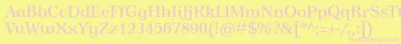 Tusardecotext Font – Pink Fonts on Yellow Background