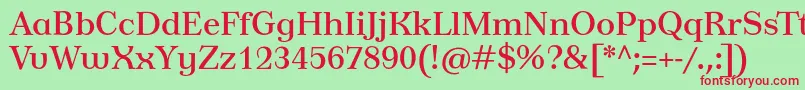Tusardecotext Font – Red Fonts on Green Background