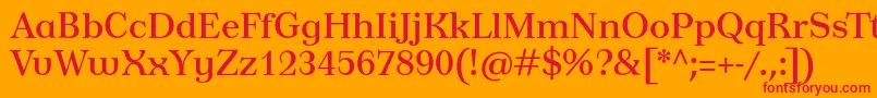 Tusardecotext Font – Red Fonts on Orange Background