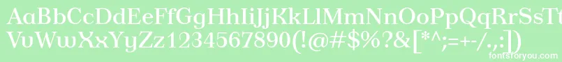 フォントTusardecotext – 緑の背景に白い文字