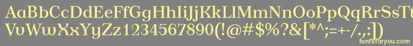 Tusardecotext-Schriftart – Gelbe Schriften auf grauem Hintergrund