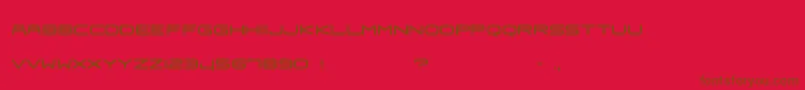 Frau1-Schriftart – Braune Schriften auf rotem Hintergrund