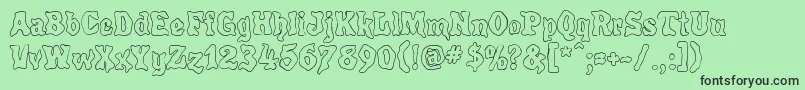 PoultrygeistOut Font – Black Fonts on Green Background