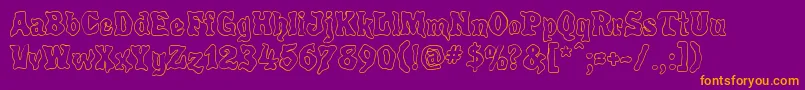 PoultrygeistOut Font – Orange Fonts on Purple Background