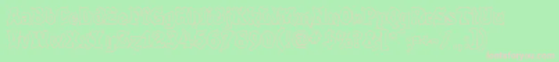 PoultrygeistOut Font – Pink Fonts on Green Background