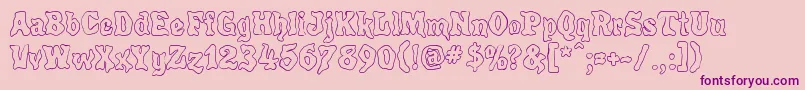 PoultrygeistOut Font – Purple Fonts on Pink Background