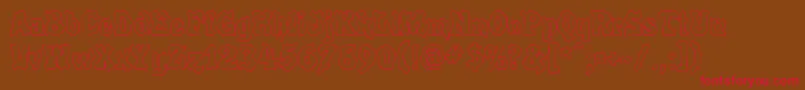 PoultrygeistOut Font – Red Fonts on Brown Background