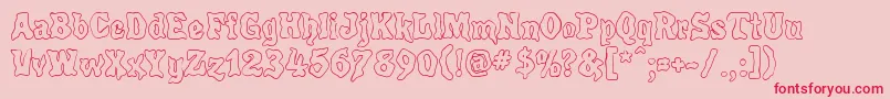 PoultrygeistOut Font – Red Fonts on Pink Background