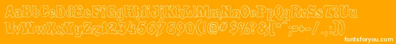 PoultrygeistOut Font – White Fonts on Orange Background