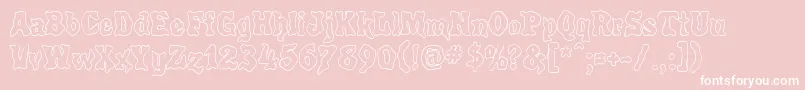 PoultrygeistOut Font – White Fonts on Pink Background