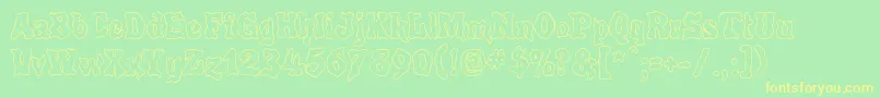 PoultrygeistOut Font – Yellow Fonts on Green Background