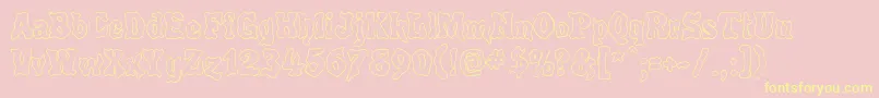 PoultrygeistOut Font – Yellow Fonts on Pink Background