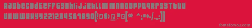 Dynotフォントについての詳細 フォントDynot – 赤い背景に灰色の文字