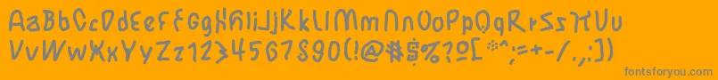 JbmFlimsy Font – Gray Fonts on Orange Background
