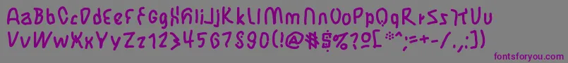 JbmFlimsy Font – Purple Fonts on Gray Background