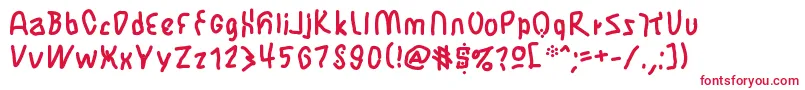 JbmFlimsy Font – Red Fonts on White Background