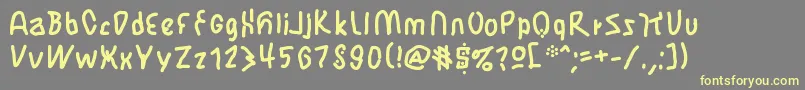 More about JbmFlimsy Font JbmFlimsy Font – Yellow Fonts on Gray Background