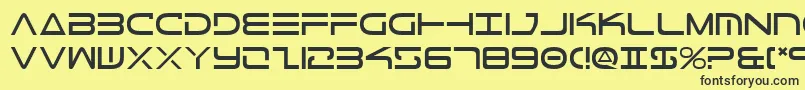 TeleMarines Font – Black Fonts on Yellow Background