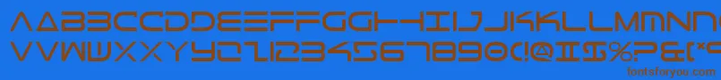 TeleMarines Font – Brown Fonts on Blue Background
