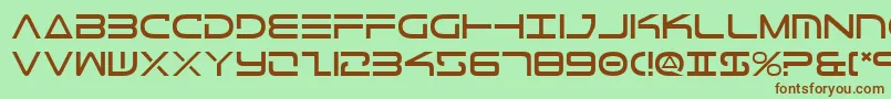 TeleMarines Font – Brown Fonts on Green Background