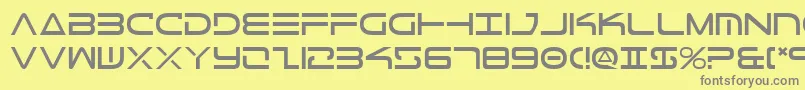 TeleMarines Font – Gray Fonts on Yellow Background