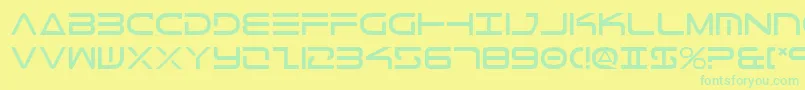 TeleMarines Font – Green Fonts on Yellow Background