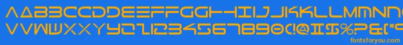 TeleMarines Font – Orange Fonts on Blue Background
