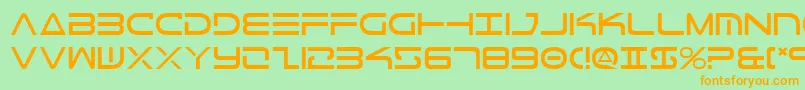 TeleMarines Font – Orange Fonts on Green Background