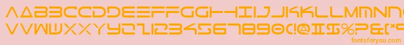 TeleMarines Font – Orange Fonts on Pink Background