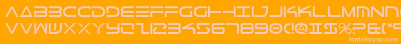 TeleMarines Font – Pink Fonts on Orange Background